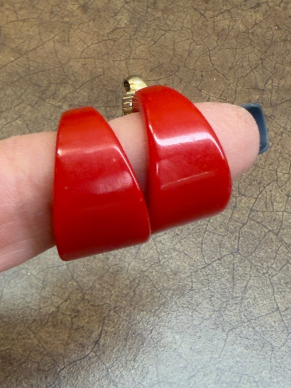 Bold Red Clip-On Earrings